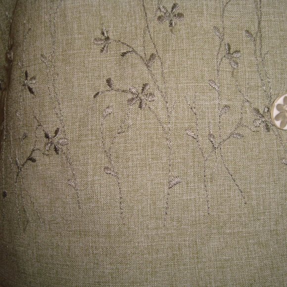 Vintage Miranda K Jacket. Button Front Embroidered Lite Green sz 12P - Picture 3 of 6